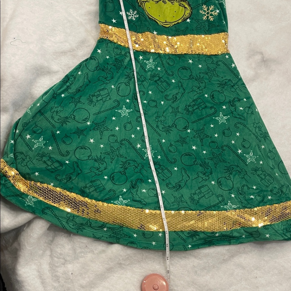 Green Grinch juniors dress nwt soft XXS (00) holiday Christmas outfit. - Picture 9 of 12